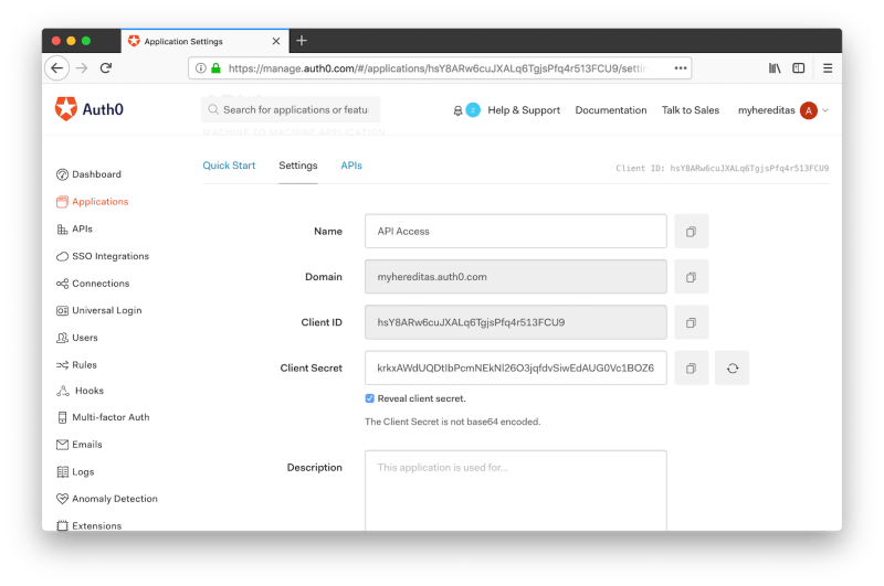 Auth0 Setup Hereditas - Premium Dark Photo Gallery - Desktop
