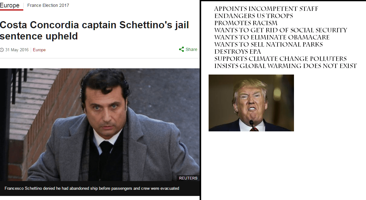 bad captain Donald Trump