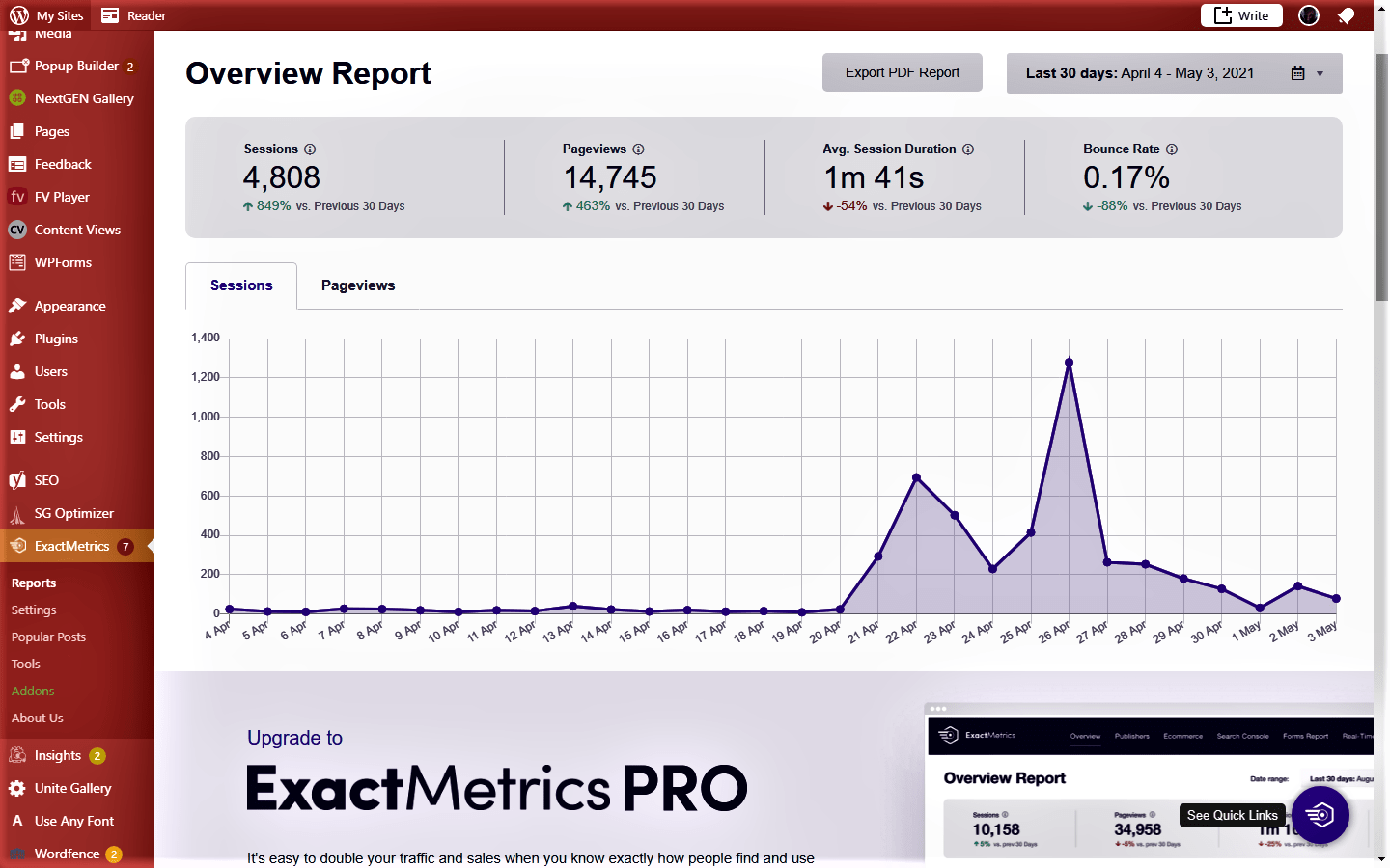 Herkimer Post 30 Day Page Views as of 5.4.21