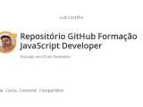 Repositório Github Formação Javascript Developer