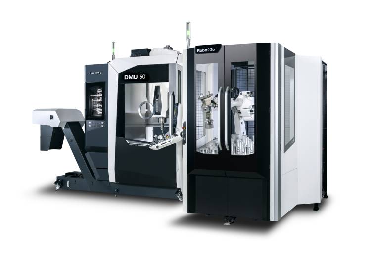 HERO CNC CNC Frästechnik 5 Achs Simultanbearbeitung Spindel Drehzahl 20.000 U/Min 40 bar IKZ 120 Werkzeugplätze Mit Roboterautomation Robo2Go 2 X DMU 50 3rd Generation 5 Achs Simultanbearbeitung Spindel Drehzahl 20.000 U/Min 40 bar IKZ 120 Werkzeugplätze Mit Roboterautomation Robo2Go