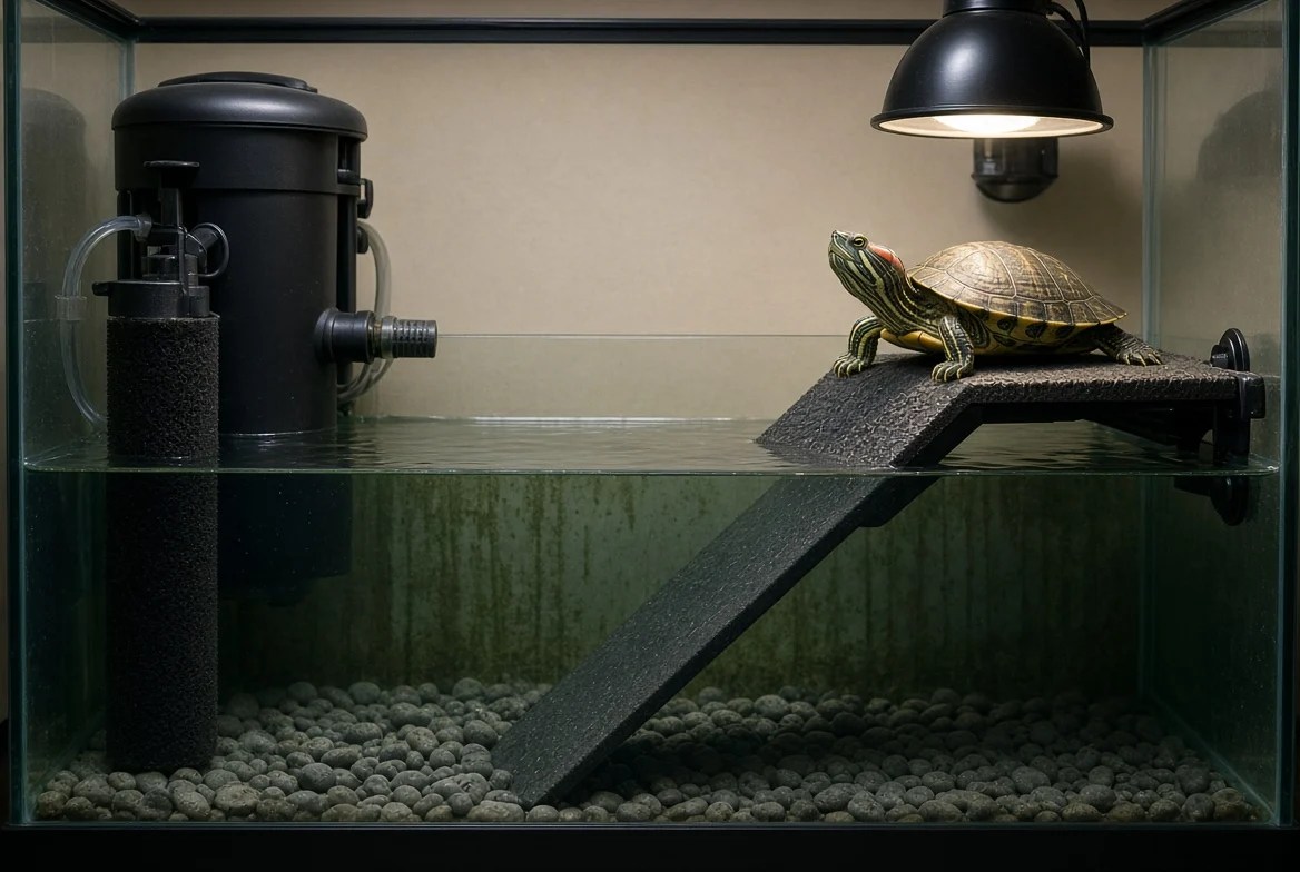 Red-Eared Slider Care Guide: Tank, Water Quality, Basking, and UVB featured image