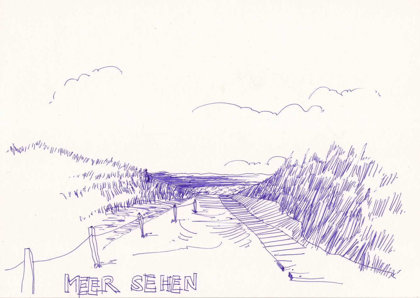 Meeresblick Meer Wellen Aquarell Watercolor Unikat Original Malerei Travel Aesthetic Coastal Travel Painting