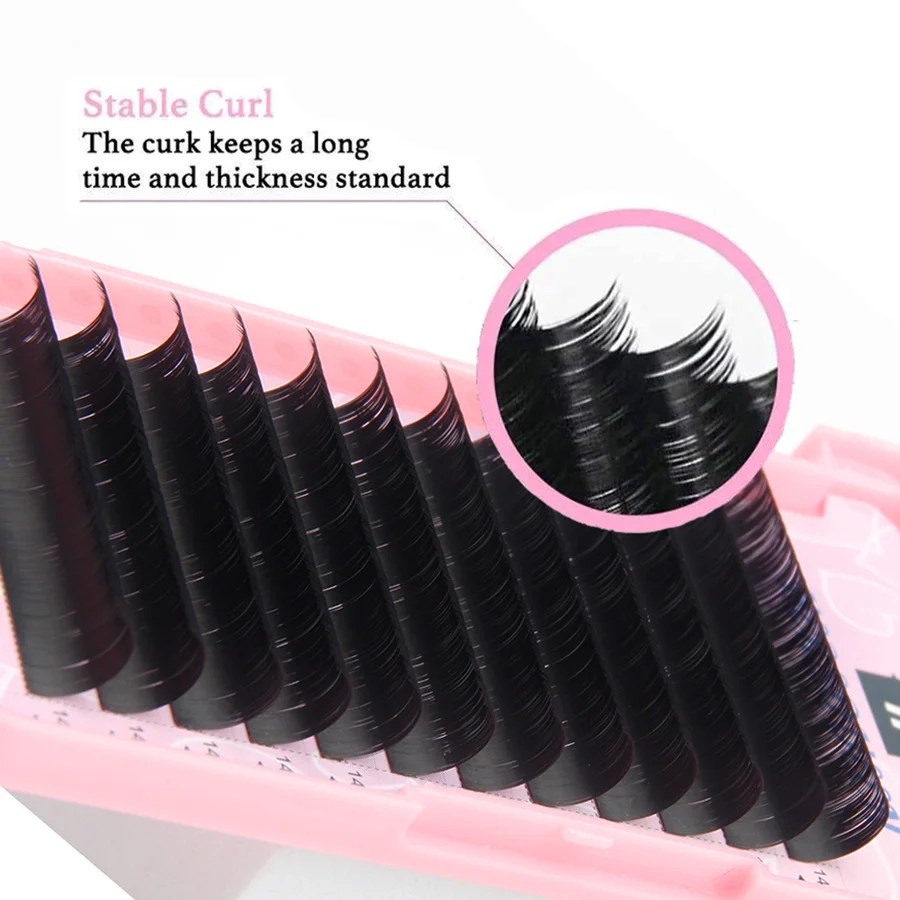 Wispy Hybrid Textured Lash Extensions Kit Natural Fluffy Mink