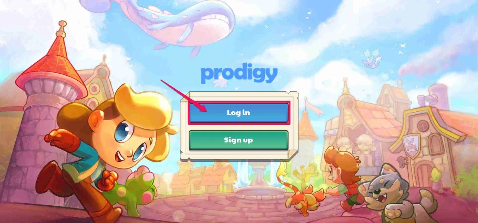prodigy login menu