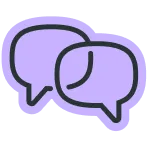 Speech bubble graphic