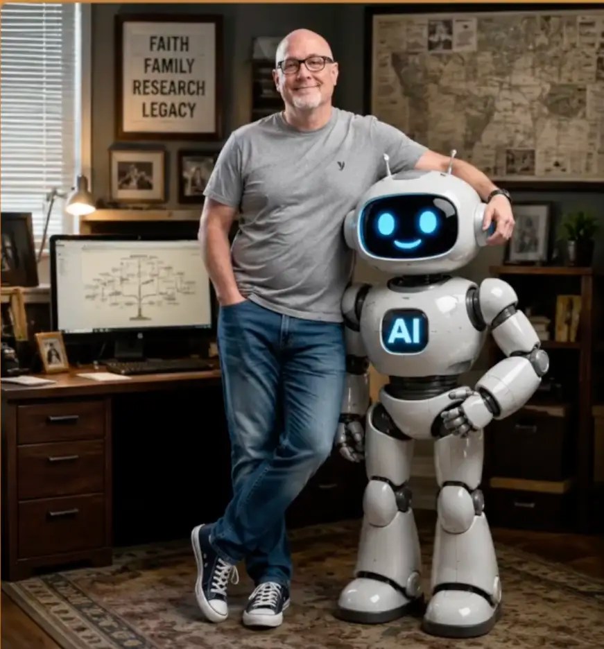 Tom Holcomb with AI bot