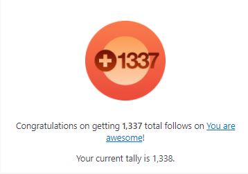 Little something to celebrate about, looking to reach +2000 followers here