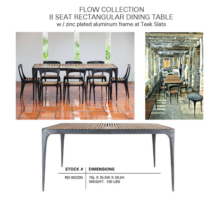 Official rooms to go furniture outlet site. Zinc And Teak Outdoor Table - Hiteak Furniture Birmingham