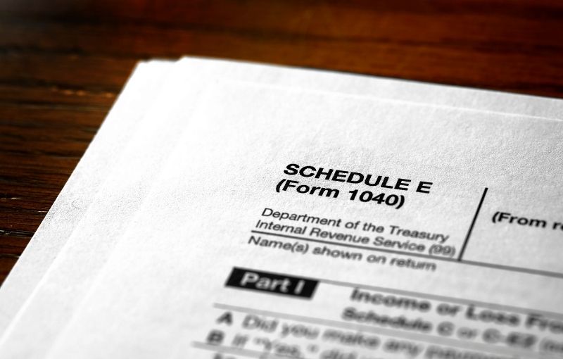 Schedule e worksheet property type