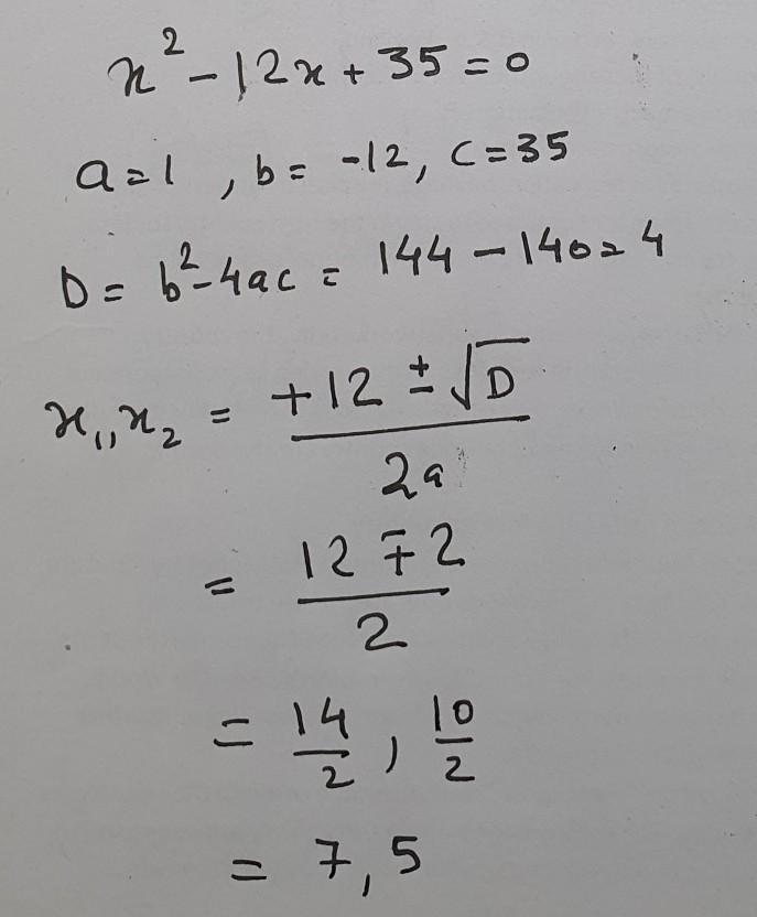 Solve X 2 12x 35 0 Pleting The Square Study It is given that difference between the roots of the quadratic equation x212xq0 is 2.