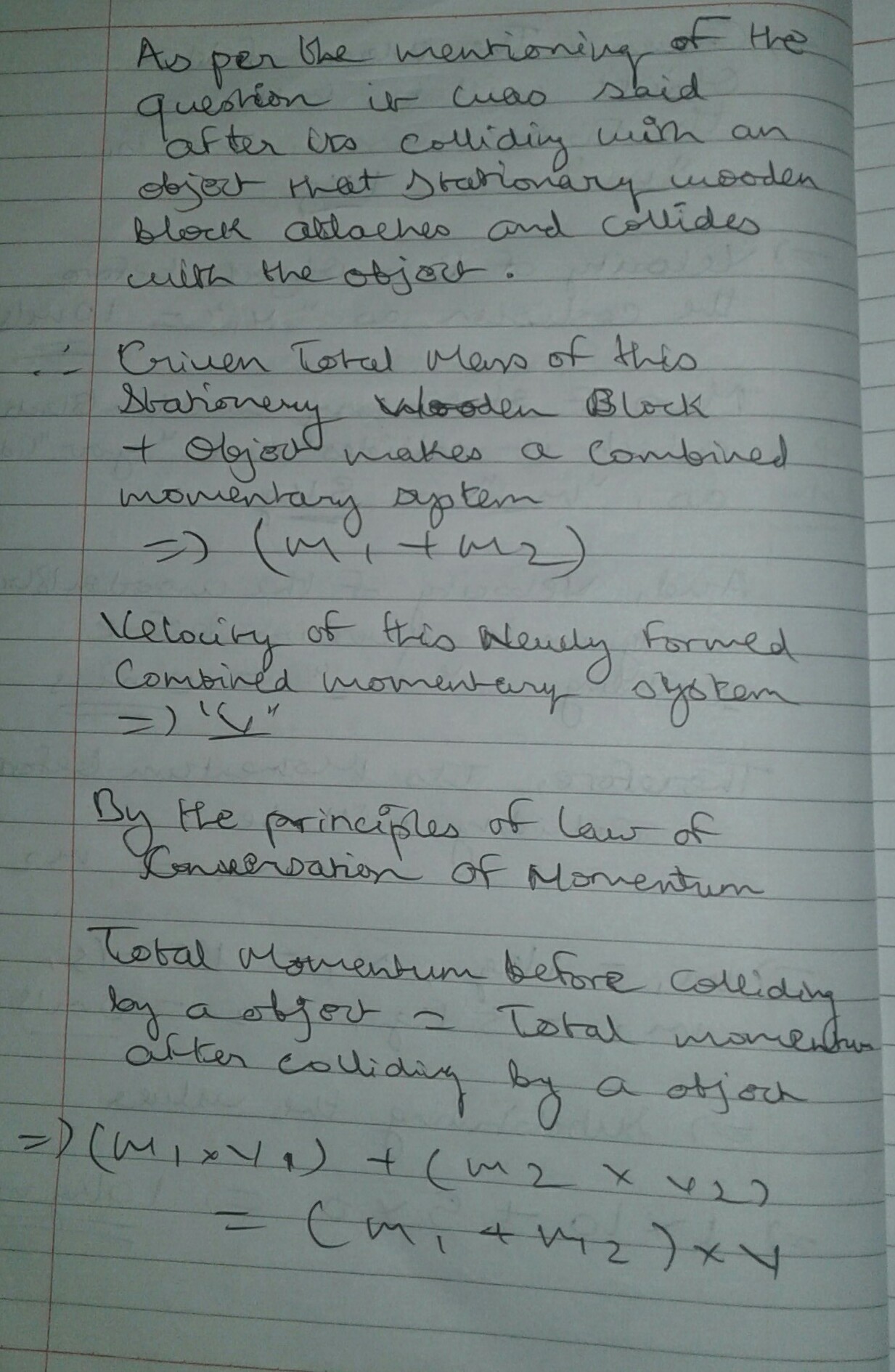 Q 19 An Object Of Mass 1 Kg Travelling In A Straight Line With A Velocity Of 10 M S Collide With Brainly In 