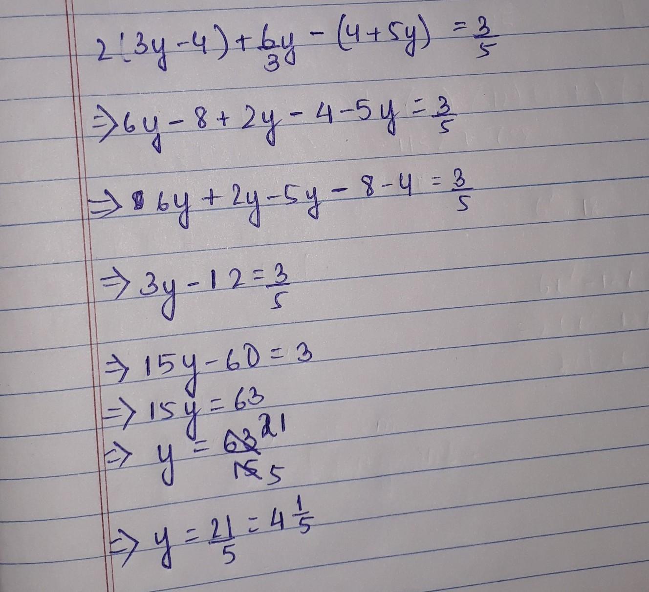 15 Y 4 2 Y 9 5 Y 6 0 Equation at the end of step 4.