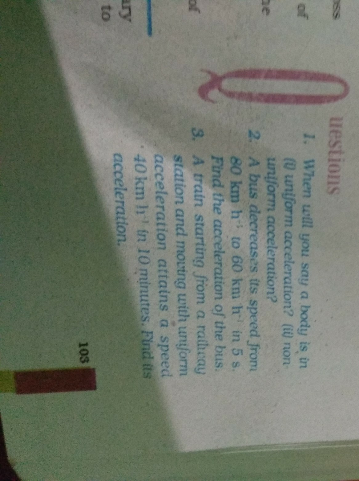 A Train Starting From A Railway Station And Moving With Uniform Acceleration Attains A Speed Of 40km H In 10 Minutes What Is Its Acceleration Quora 