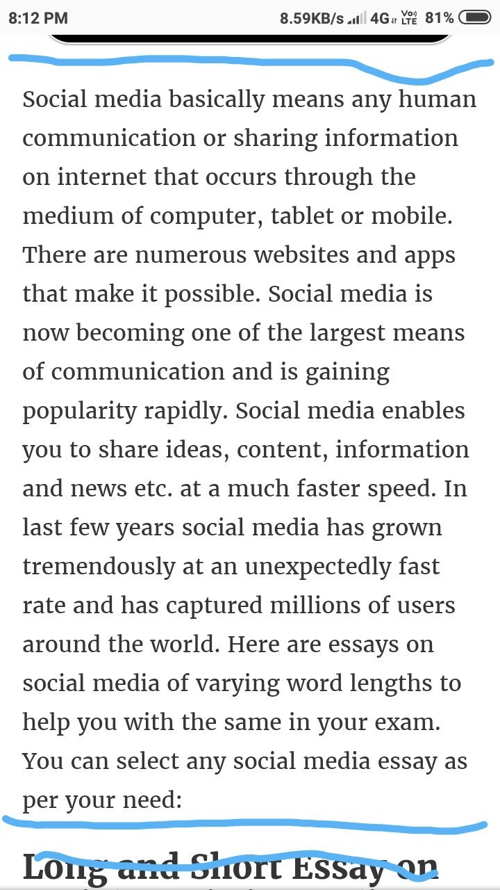 Essay On Social Media Addiction Social Media Addiction Essay For Students And Children A Plus Topper You dont need to include your entire work history and career objectives.