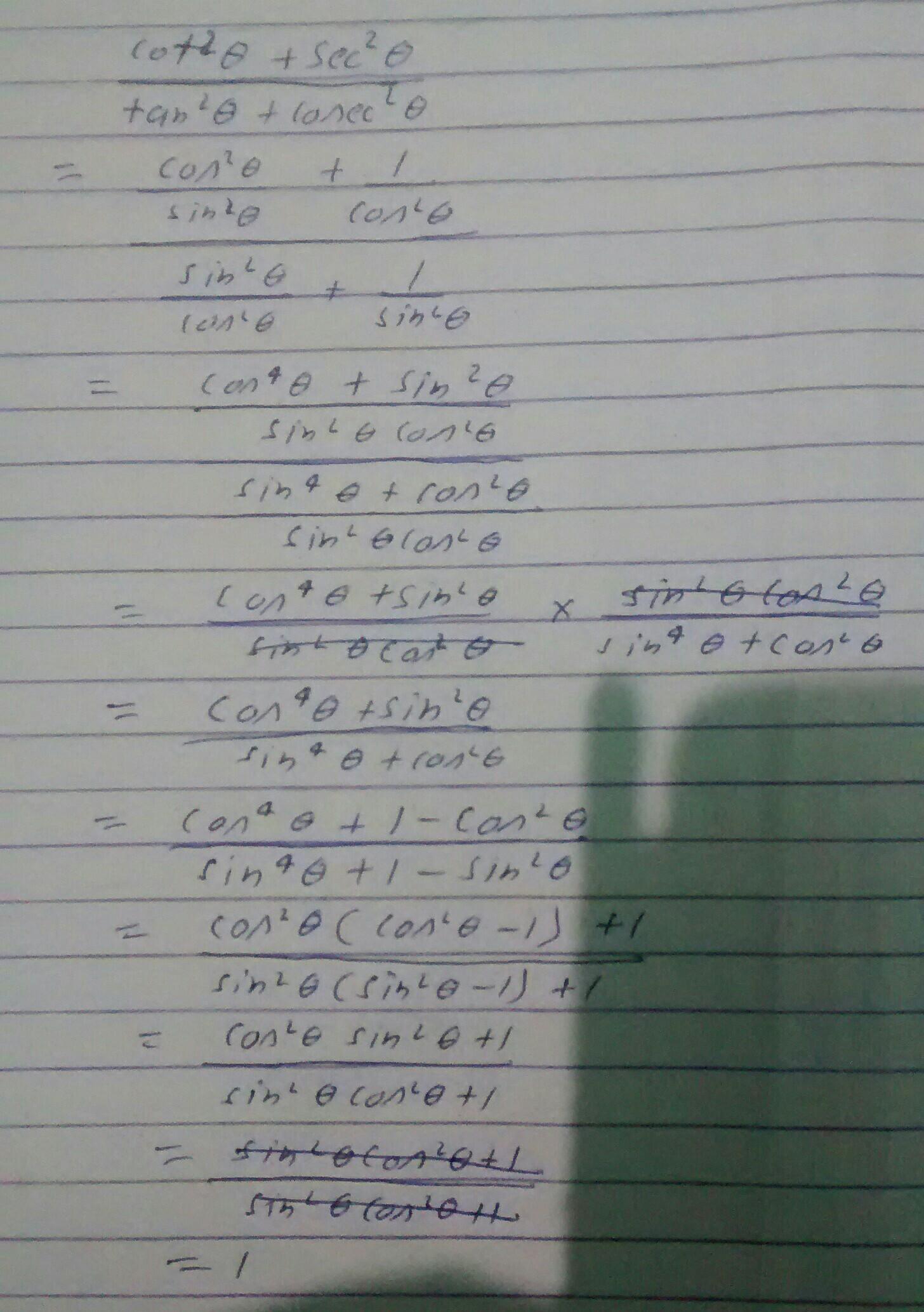 Sec Squared Theta 1 Tan Square Theta Is Equal To 1 Prove Brainly In Sec 2 x 1 tan 2 x 1  2 1 925 25 9 25 3425.