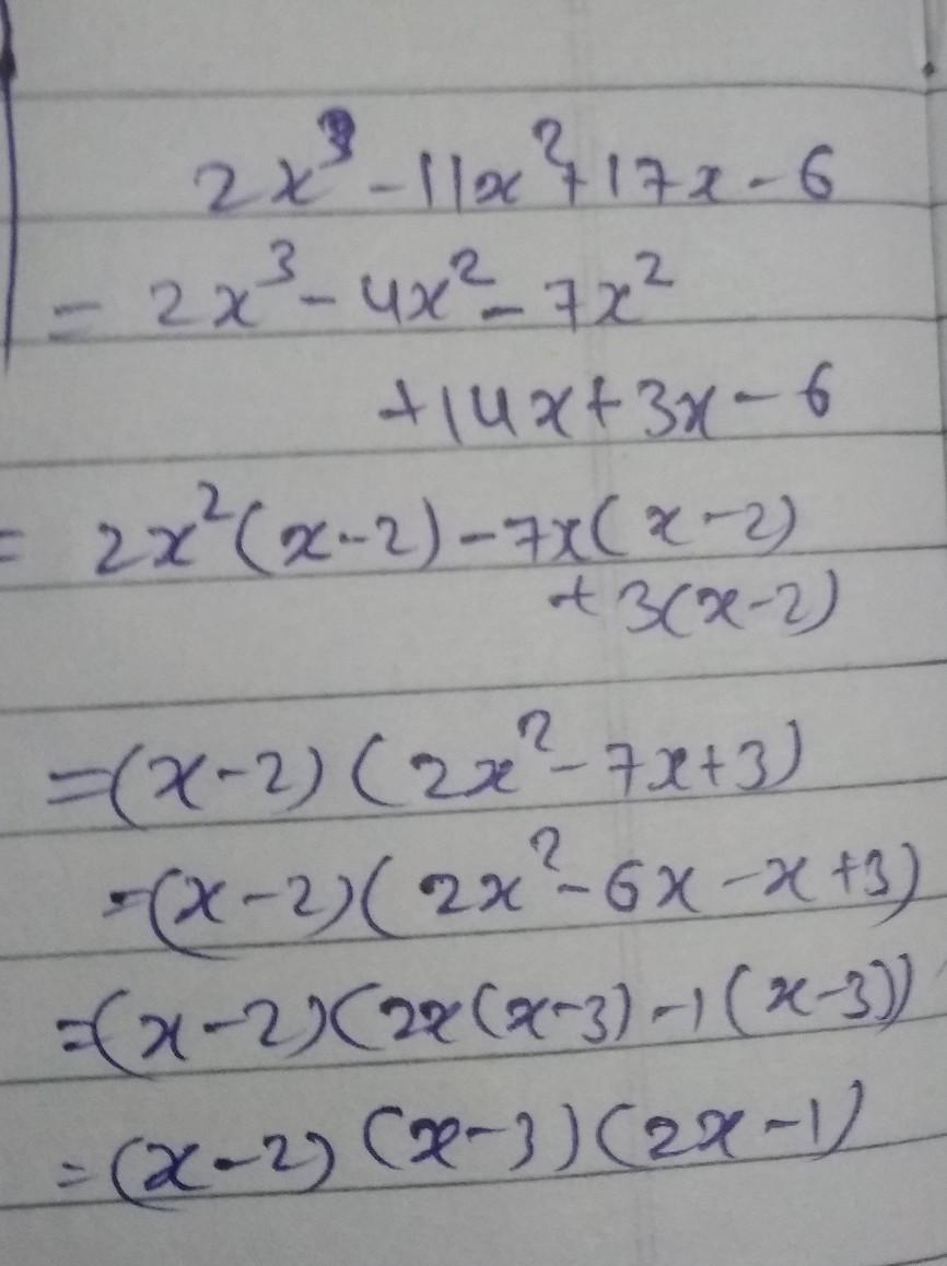 Verify Whether 2 3 And 1 2 Are The Zeroes Of The Polynomial P X 2x 3 11x 2 17x 6 Sarthaks Econnect Largest Online Education Munity 33 Find roots zeroes of.
