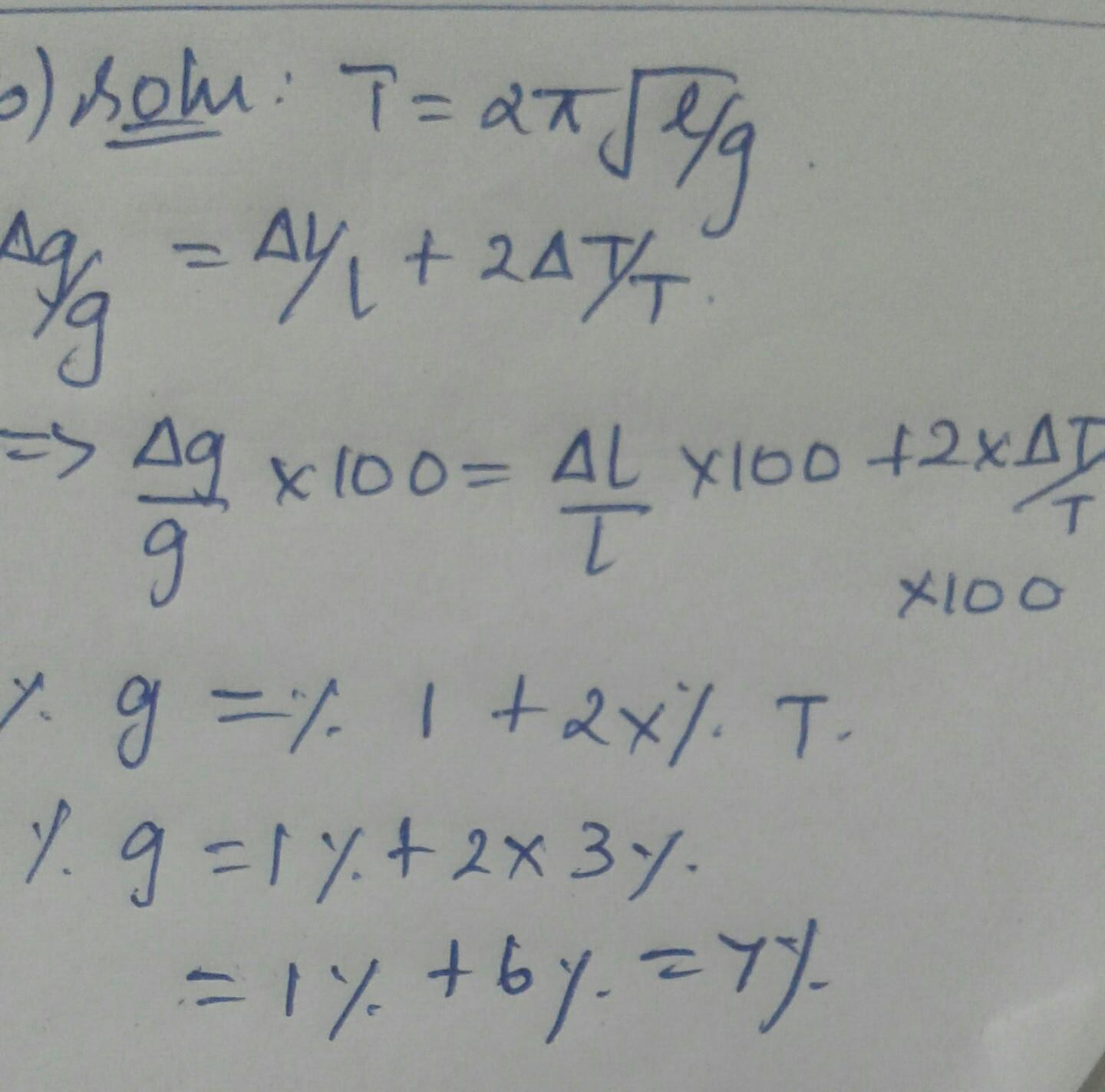 Pdf Measurement Of The Acceleration Due To Gravity With A Simple Pendulum Triantafyllenh 27 Academia Edu While measuring acceleration due to gravity by a simple pendulum a student makes a positive error of 1 in the length of the pendulum and a negative error of 3 in the value of the time period.