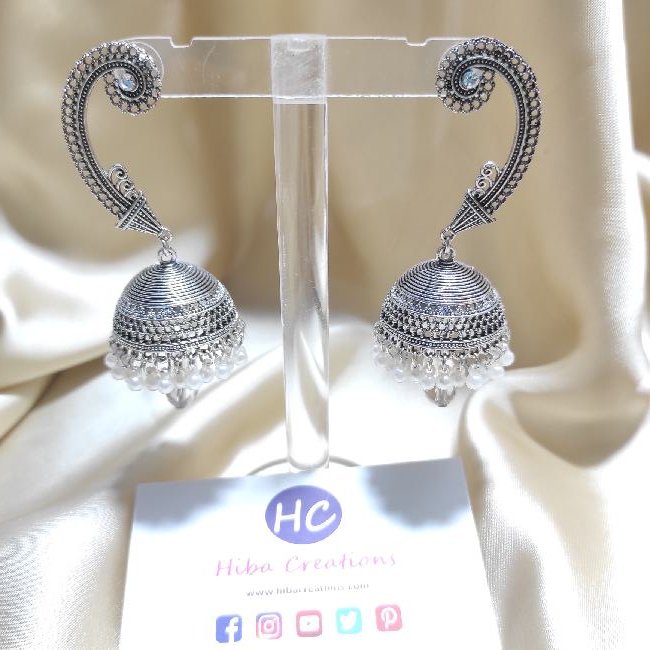 Silver Dholki Earrings Price in 