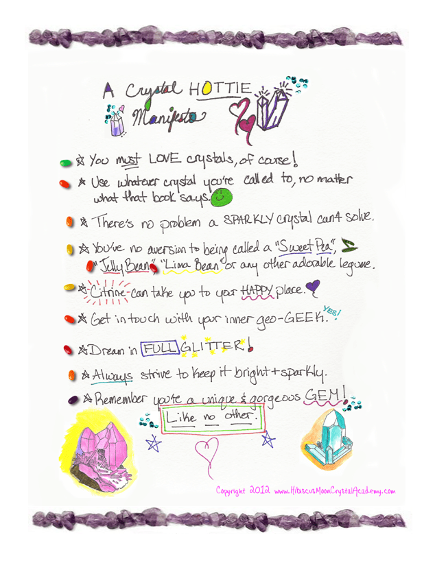 manifesto FREE Crystal Hottie Manifesto Poster ~ Crystal Hotties UNITE!