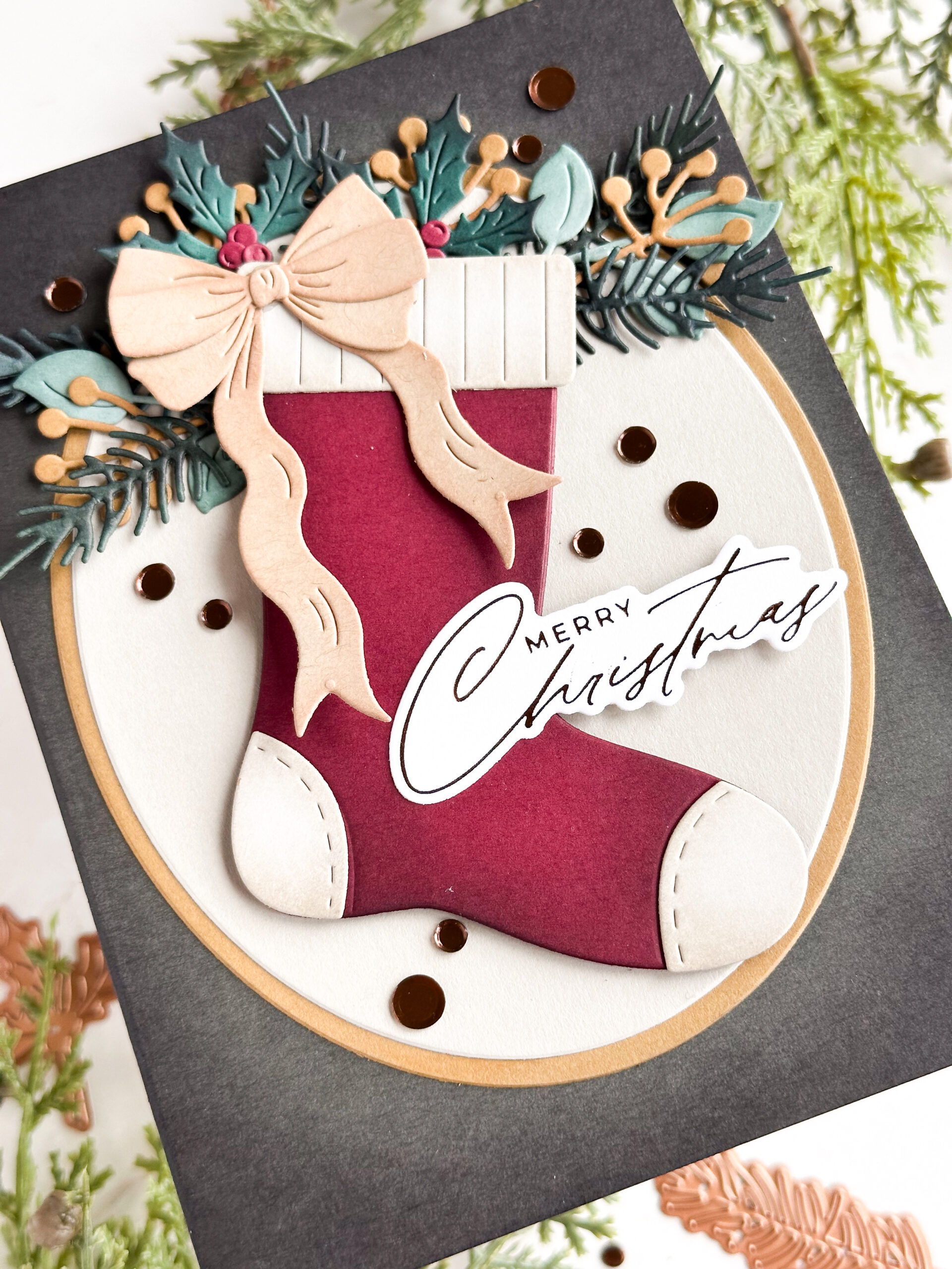 Old Fashioned Christmas Stocking Card – Spellbinders