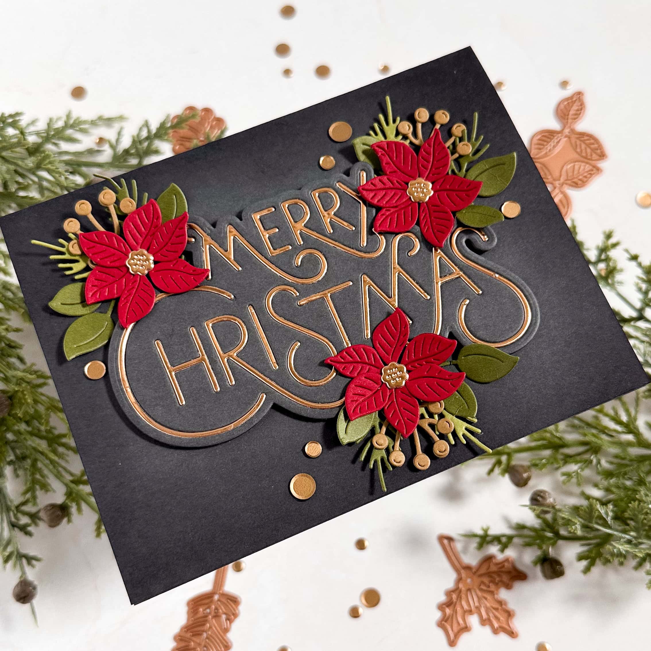 A Timeless and Elegant Christmas Card – Spellbinders Stylish Merry Christmas