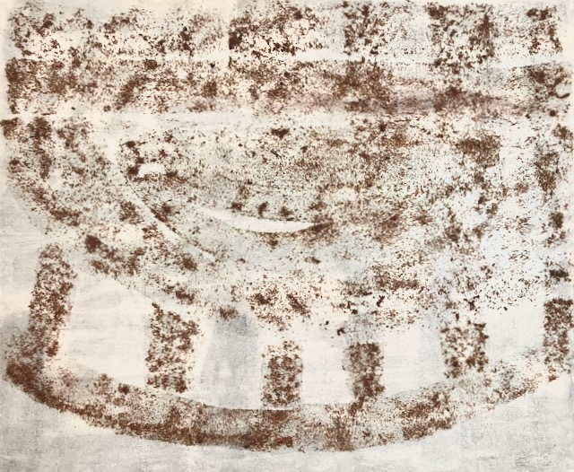 X vor dem O • Judith Haman • Materialbilder, Tonskulpturen •  24.10. – 1.11.26 • Künstlerhaus Bergedorf