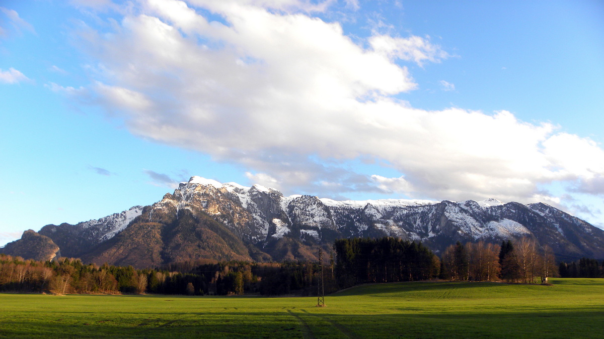 mountain, sky, snow on the mountain