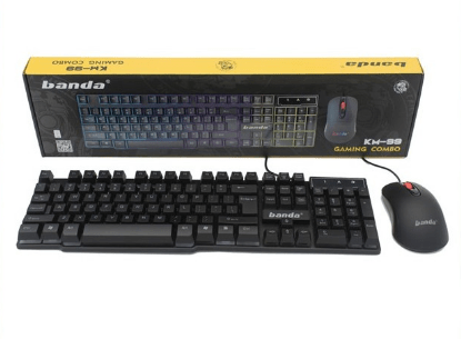 Banda Km 99 Keyboard Mouse Gaming Combo Rgb Backlight Hiforit
