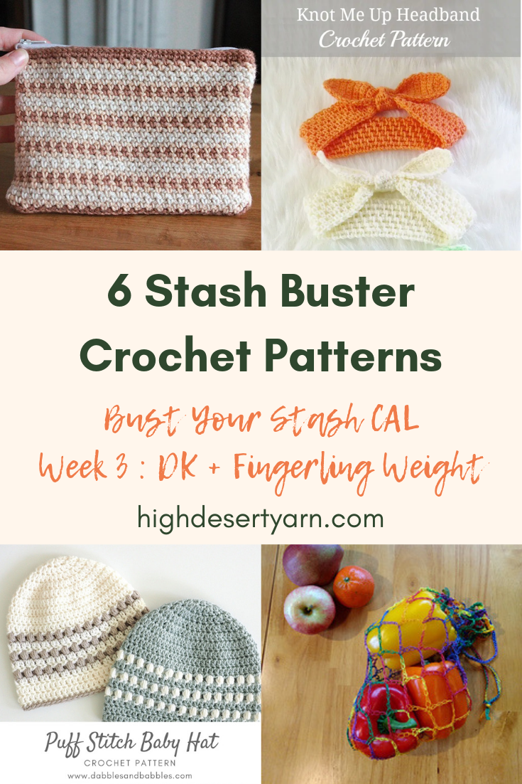 Bust Your Stash CAL–Week 3 (DK & Fingerling weight)