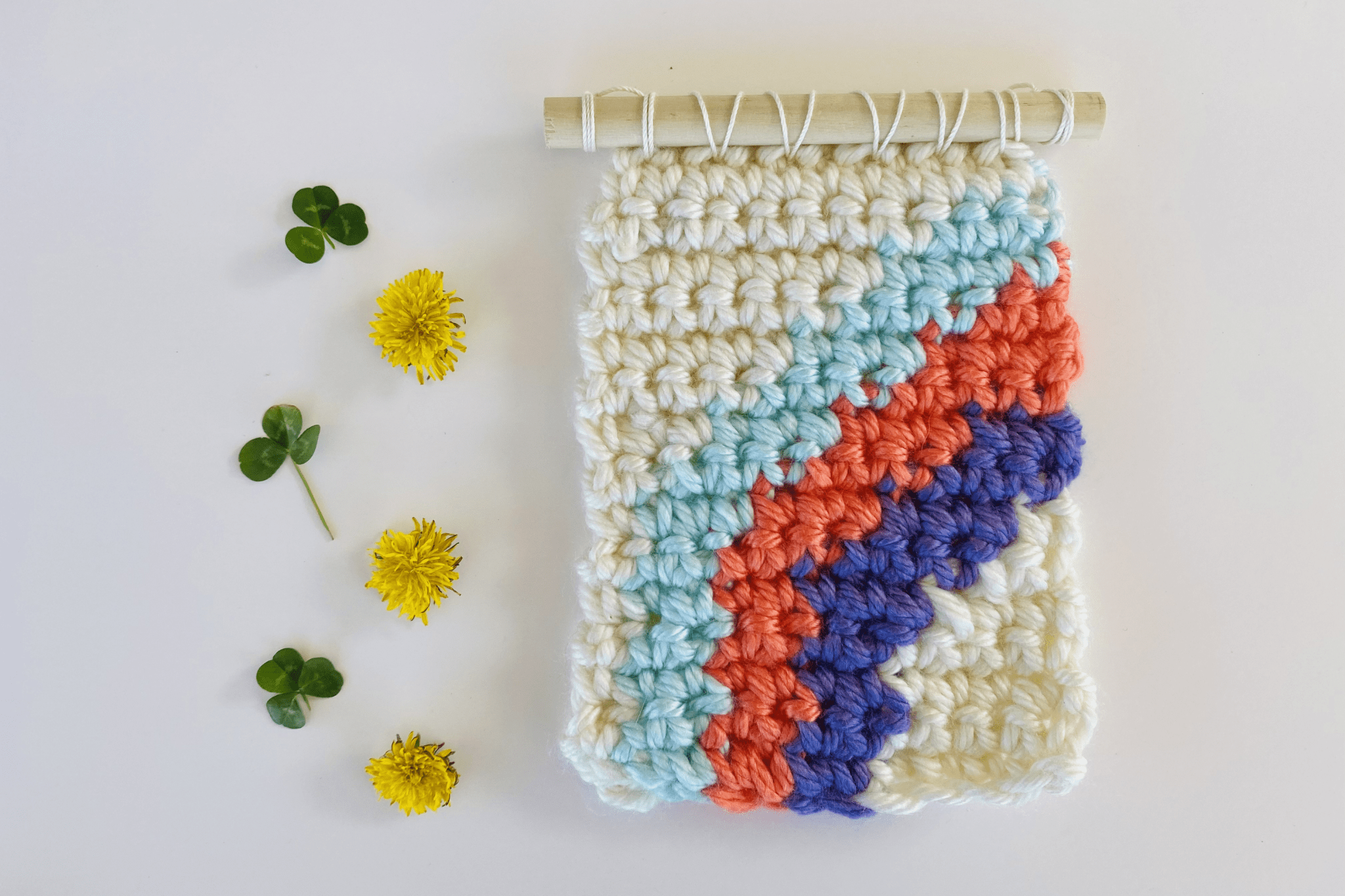 Mini Rainbow Wall Hanging (left)