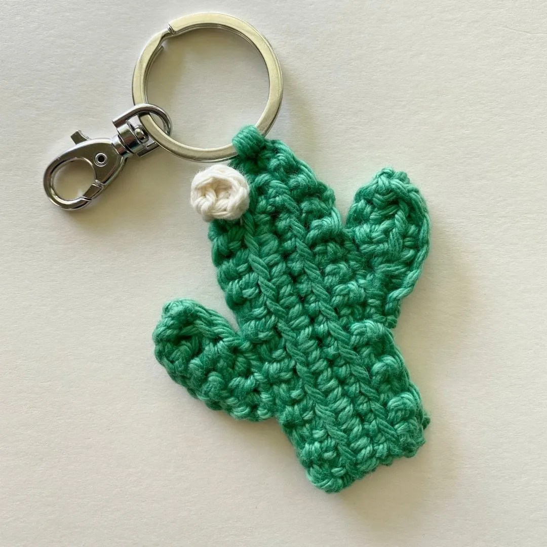 Sierra Saguaro Crochet Keychain