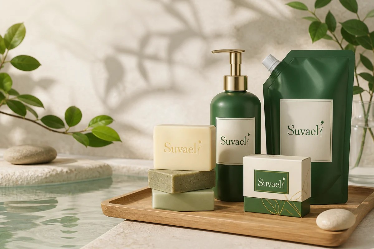 Suvael private label soap product collection