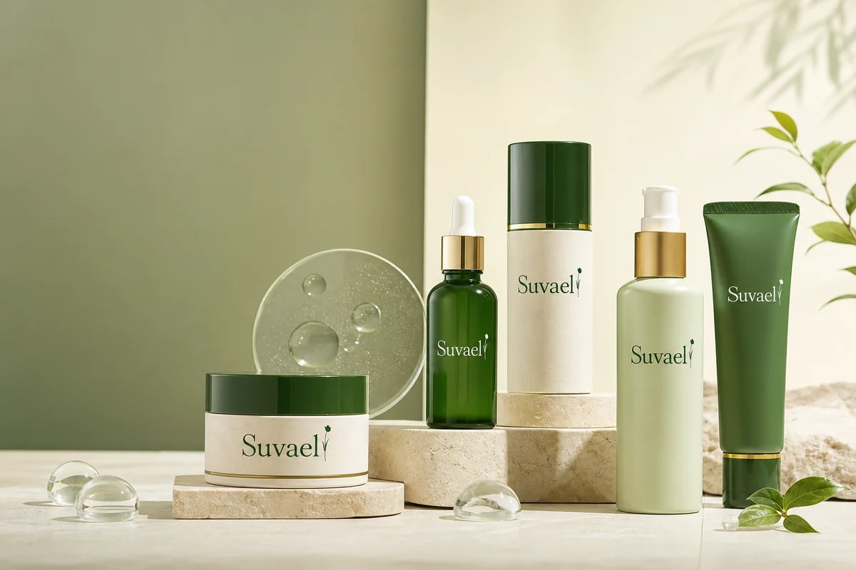 Suvael private label skincare treatment product collection