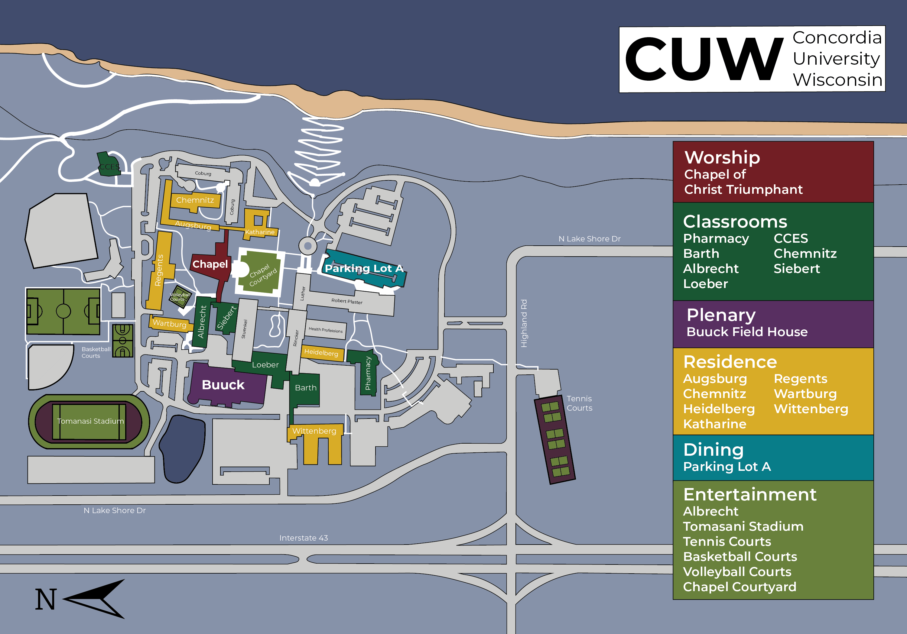 2026 Higher Things CUW Map.