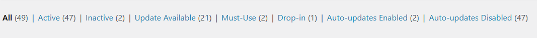Screen capture of a clients plugin status July 1, 2026