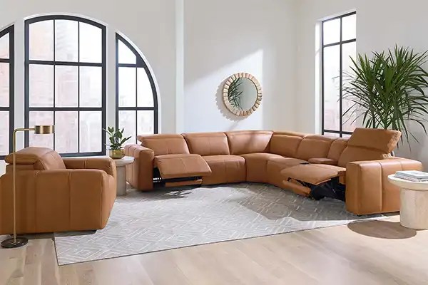 Airy Reclining Power Sectional Sofa