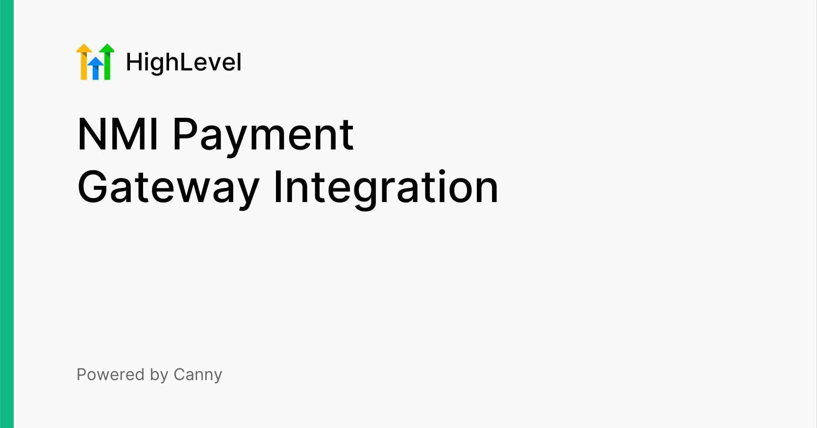 NMI Payment Gateway Integration | Voters | HighLevel