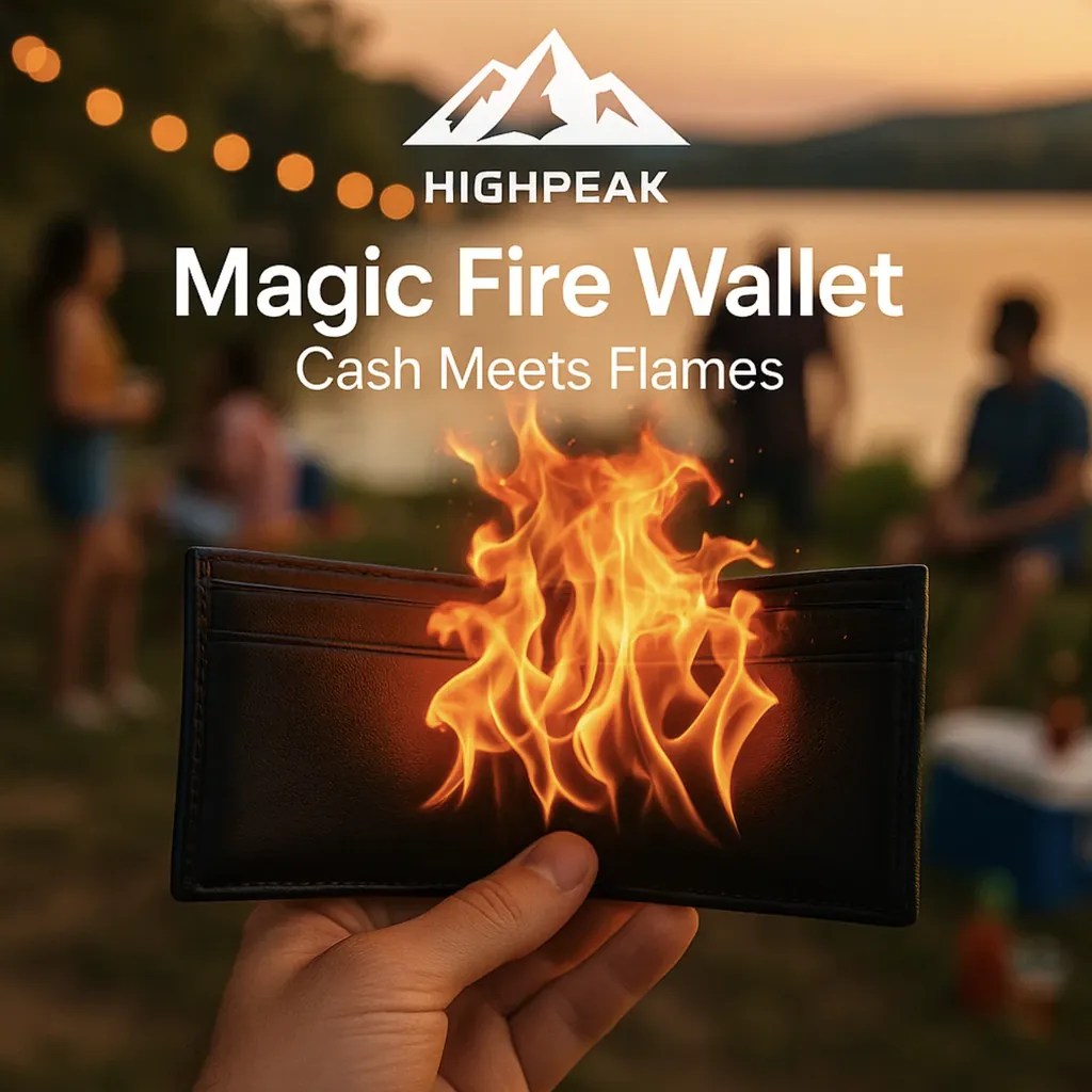 Highpeak Fire Wallet Magic Trick Prop For Magicians Stage Shows