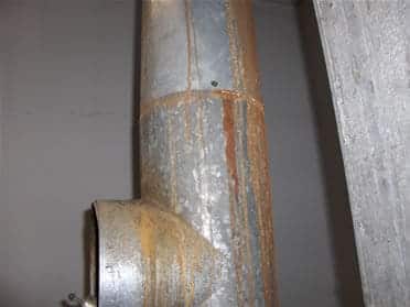 condensation dripping from furnace exhaust pipe