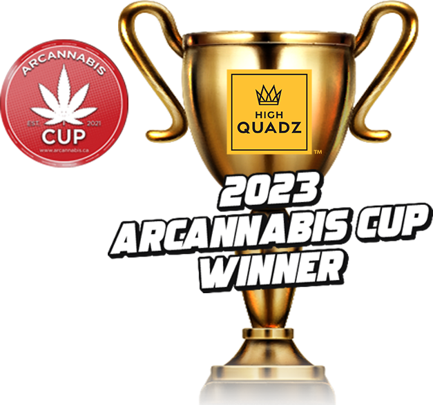 High Quadz 2023 ARCannabis Cup winner trophy