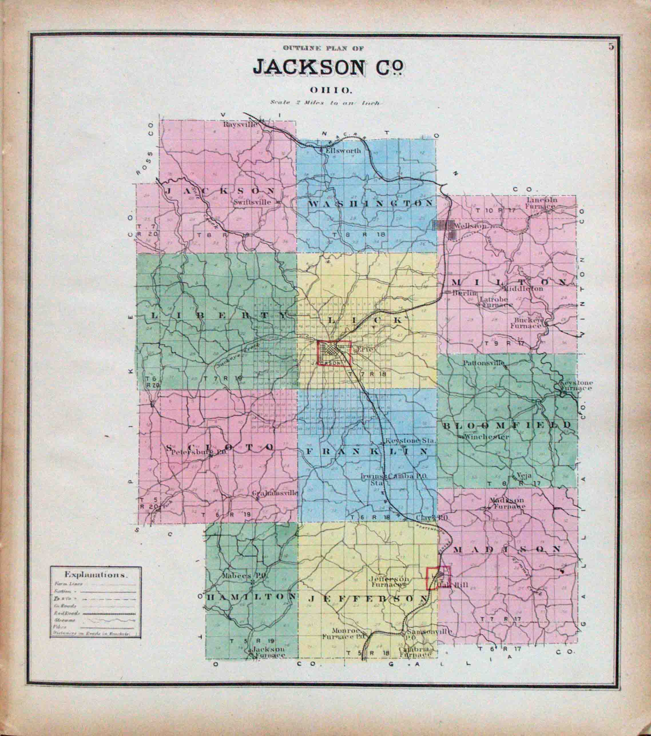 Jackson Ohio Map At Laura Chick Blog A00111 County 