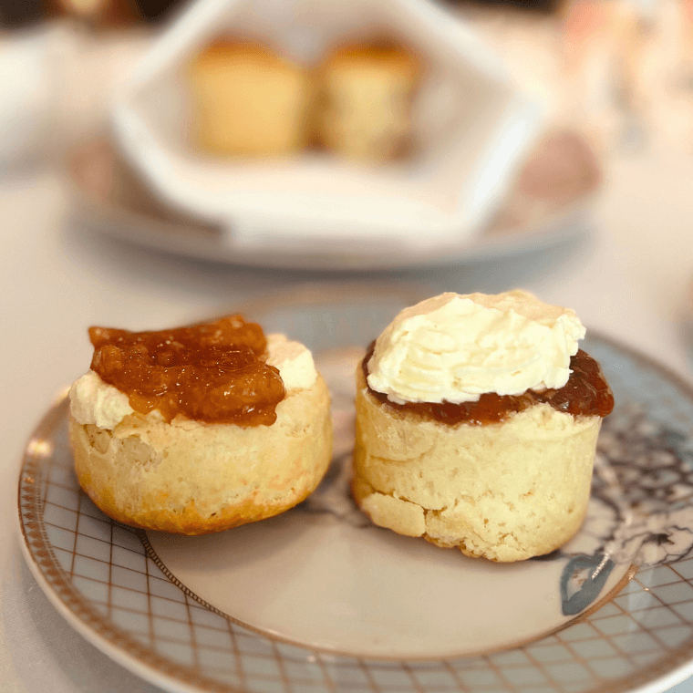Freshly baked scones with Jam Lady jams and cream