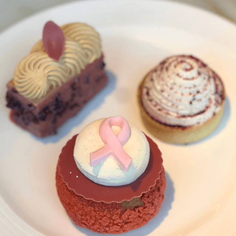 Clouds of Pink Afternoon Tea pastries at Ting Shangri-La London