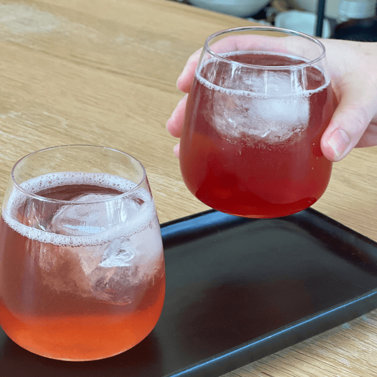 Plum and orange cocktail cordial