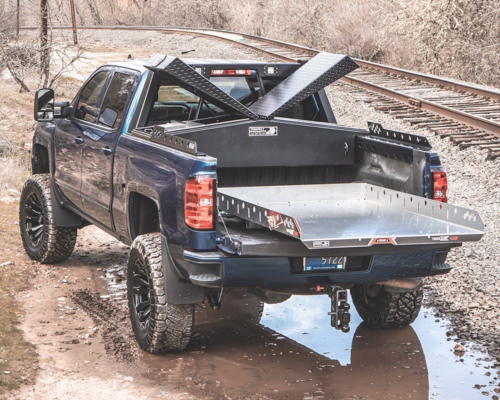 Heavy duty aluminum toolboxes for pickup truck: high side truck tool