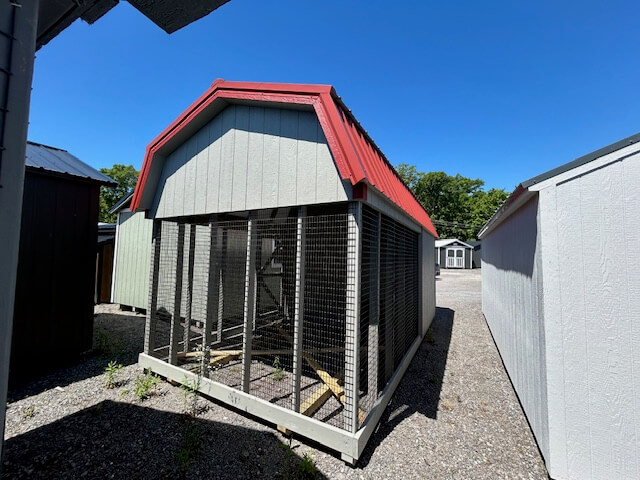 10x18 Lofted Style Feeder Room Coop