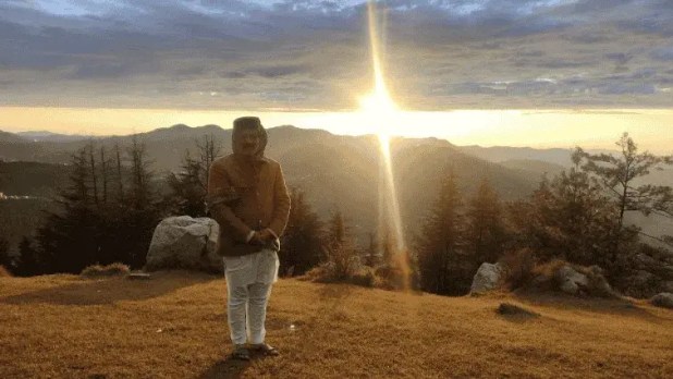 कनाग माता मंदिर से सूर्योदय का दृश्य