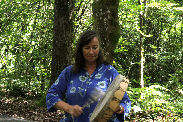 Jane Deacon with Shamanic Drum