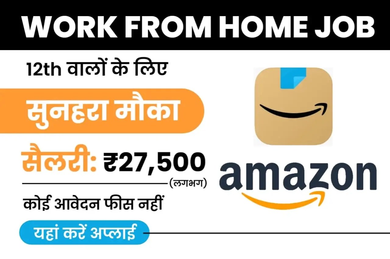 Amazon Work From Home Job 12th पास घर बैठे कमाओ लगभग ₹27,500 महीना